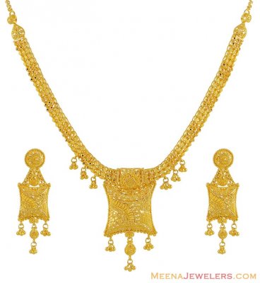 Designer Yellow Gold Set (22k) ( 22 Kt Gold Sets )