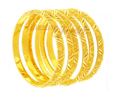 22Kt Gold Bangles ( Set of Bangles )