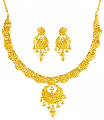 22kt Gold Chand Bali Set ( 22 Kt Gold Sets )