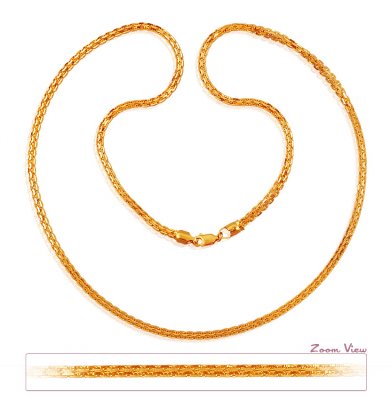 22K Gold Long Handmade Chain ( Men`s Gold Chains )