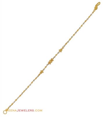 22k Two Tone Bracelet ( Ladies Bracelets )