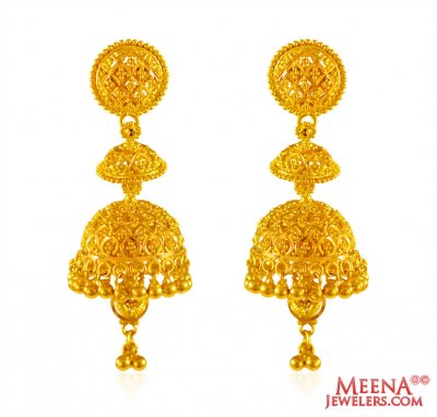 22k Gold Earrings ( Long Earrings )