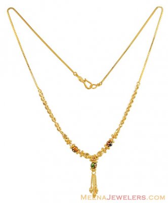 Gold Meenakari Chain ( 22Kt Gold Fancy Chains )