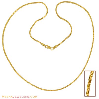 22K Plain Gold Chain (18 Inch) ( Plain Gold Chains )