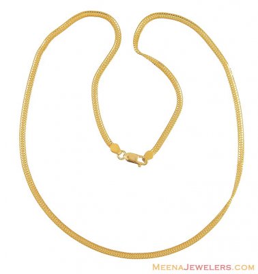 22K Gold Chain (Flat) ( Plain Gold Chains )