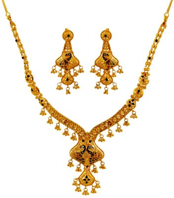 22K Peacock Necklace Set ( 22 Kt Gold Sets )