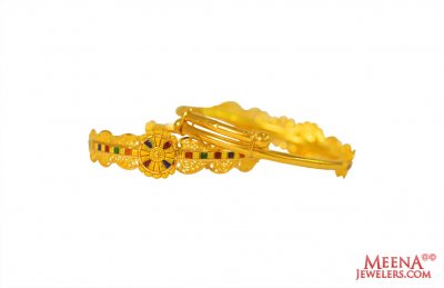 22k Gold Kids Kada (2 Pcs) ( Baby Bangles )