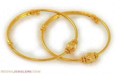 22k Yellow Gold Kids Bangles ( Baby Bangles )