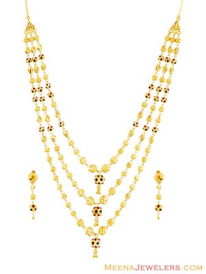 Beautiful Gold Layered Meena Set ( 22 Kt Gold Sets )