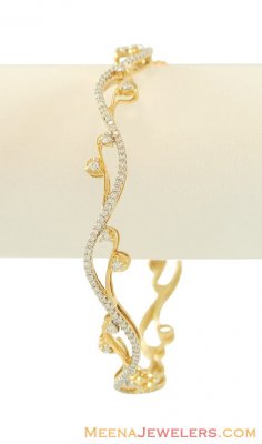 18k Designer Bangle(1 pc) ( Diamond Bangles )