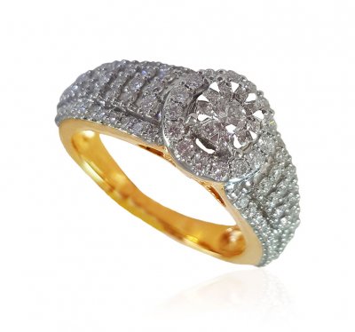 18k Gold Diamond Ladies Ring ( Diamond Rings )