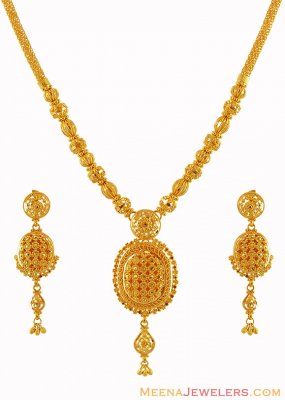 22k Gold Necklace Set ( 22 Kt Gold Sets )