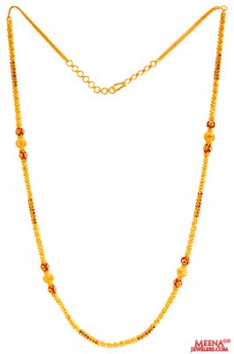 22Kt Gold Meenakari Long Chain ( 22Kt Long Chains (Ladies) )