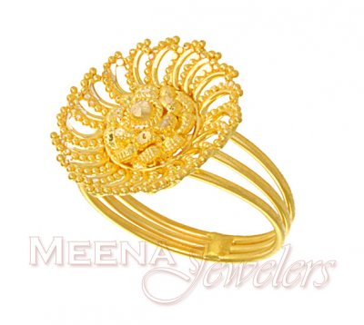 Designer Ladies Gold Ring ( Ladies Gold Ring )