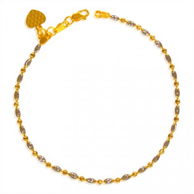 22Kt Gold Two Tone Bracelet ( Ladies Bracelets )