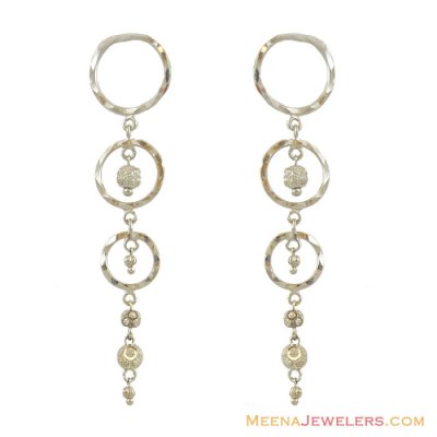 18k Gold Fancy Stones Earrings ( Exquisite Earrings )