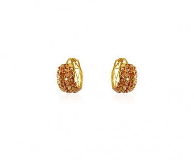 22K Gold Clip On Earrings ( Clip On Earrings )