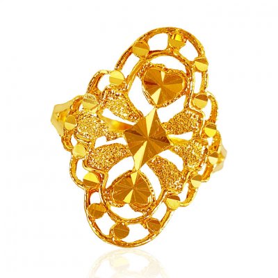 22kt Gold Fancy Ladies Ring ( Ladies Gold Ring )