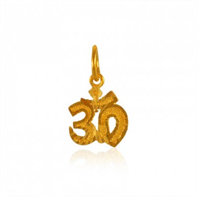 22Kt Yellow Gold Om Pendant ( Om Pendants )