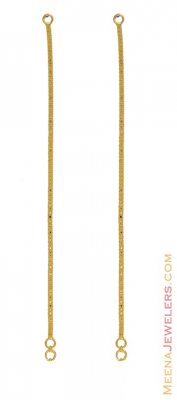 22K Gold Ear Chains (plain) ( Gold Ear Chains )