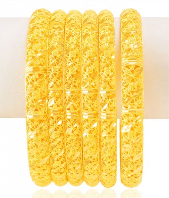 22 Kt Gold Bangles Set ( Set of Bangles )