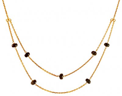 Delicate 22K Gold Emerald Chain ( 22Kt Gold Fancy Chains )