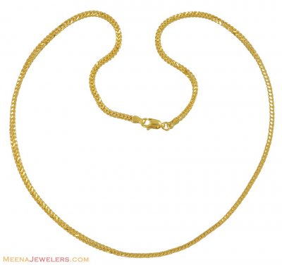 22Kt Gold Chain (18 Inch) ( Plain Gold Chains )