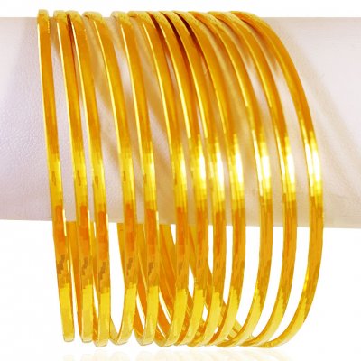 22karat Gold Bangles Set (12 pcs) ( Set of Bangles )