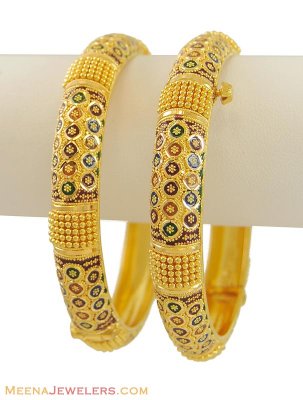 Gold Meenakari Kadas(22K) ( Kadas )