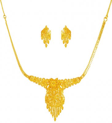 22Kt Gold Necklace Set ( 22 Kt Gold Sets )