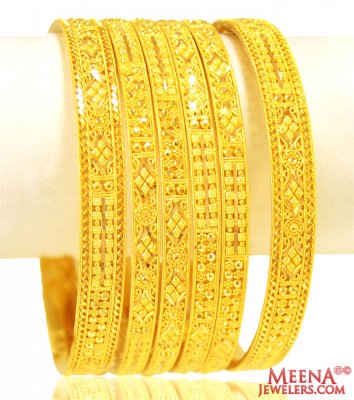 22 Karat Gold Bangles Set  ( Set of Bangles )