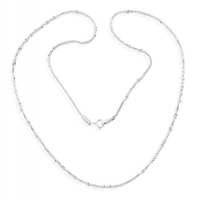 18K White Gold Spiral Chain ( 22Kt Gold Fancy Chains )