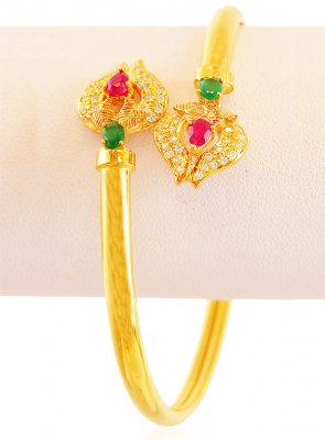 22k Gold Stones Kada ( Stone Bangles )