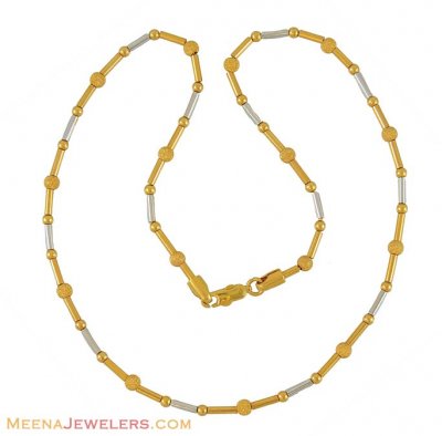 Gold 2 Tone Fancy Chain ( 22Kt Gold Fancy Chains )