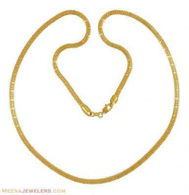 22K  Gold Fancy Chain (Flat) ( Plain Gold Chains )