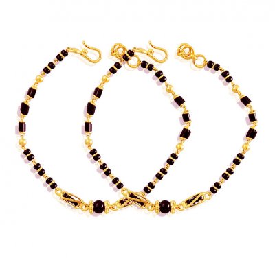 22k Black Beads Kids Mania ( Black Bead Bracelets )