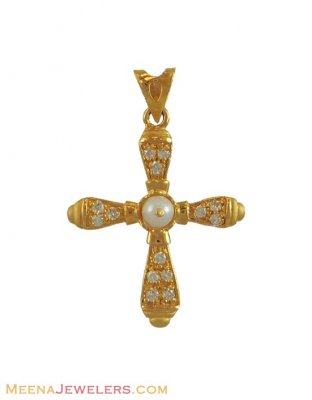 22k Jesus Stones Pendant ( Jesus Cross Pendants )