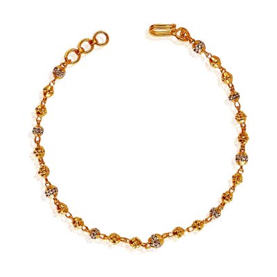 22Kt Gold Two Tone Bracelet ( Ladies Bracelets )