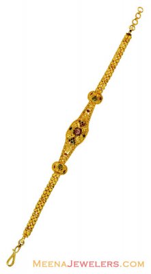 22K Meenakari Filigree Bracelet ( Ladies Bracelets )