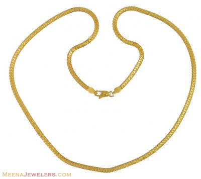 22K Plain Gold Chain (Flat) ( Plain Gold Chains )