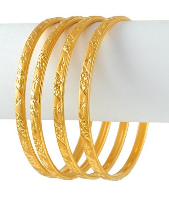 Gold Bangles Set (4 Pcs) ( Set of Bangles )