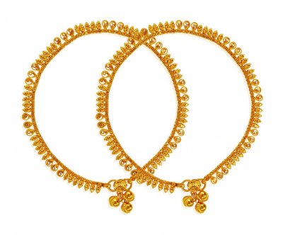 22K Gold Payal (1 PC) ( Gold Anklets )