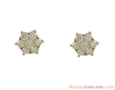 18k Genuine Diamond Earrings  ( Diamond Earrings )