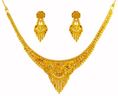 22k Fancy Gold Set ( 22 Kt Gold Sets )