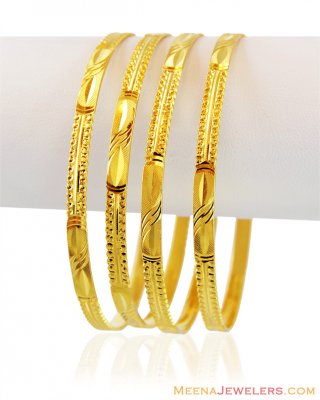 Laser Machine Bangles Set 22k ( Set of Bangles )