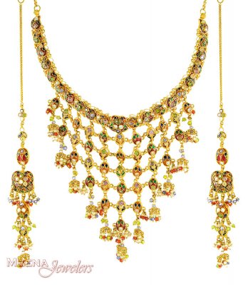 Gold Antique Necklace Set ( Antique Necklace Sets )