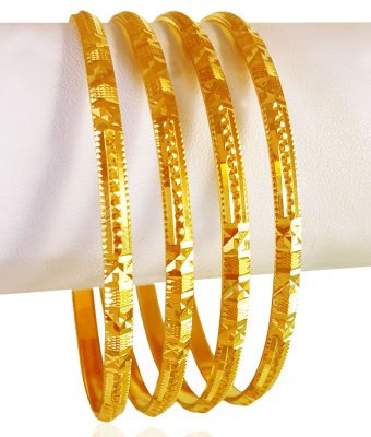 22KT Gold Bangles Set (4 PCs) ( Set of Bangles )