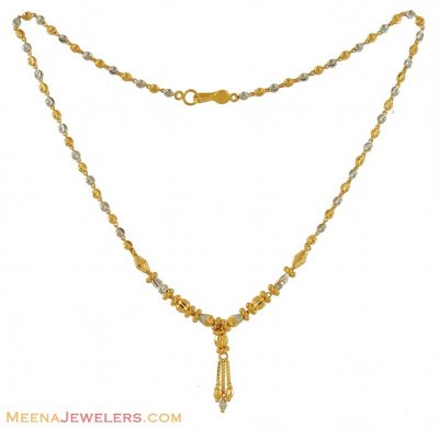 22Kt Gold Two Tone Chain ( 22Kt Gold Fancy Chains )