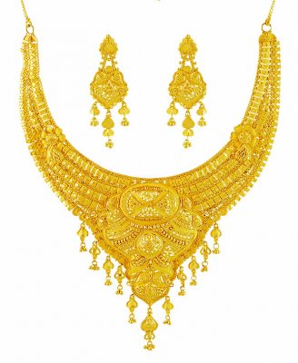 Beautiful 22K Gold Necklace Set  ( 22 Kt Gold Sets )