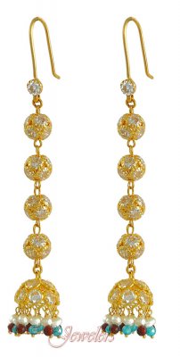 22Kt Gold Long Earrings ( Long Earrings )